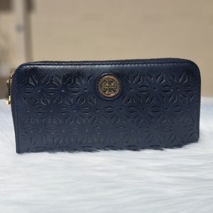 Tory Burch Robinson Floral Perforated Wallet